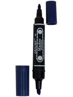 Маркер перманентный, двухсторонний, круглый, 5 мм/3 мм, синий, CALLIGRATA 1150