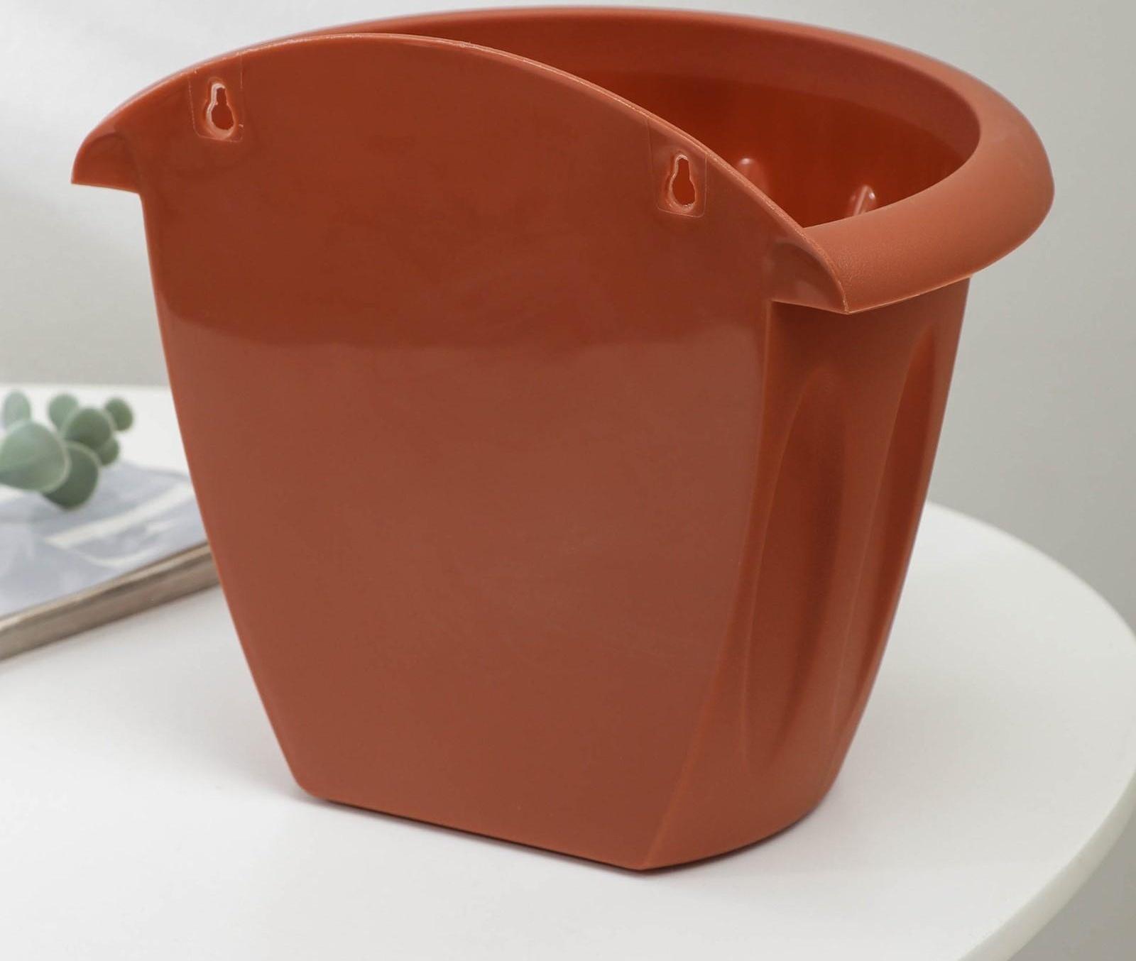 Кашпо настенное «Фелиция», 3,4 л, цвет терракотовый
