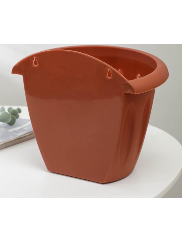 Кашпо настенное «Фелиция», 3,4 л, цвет терракотовый
