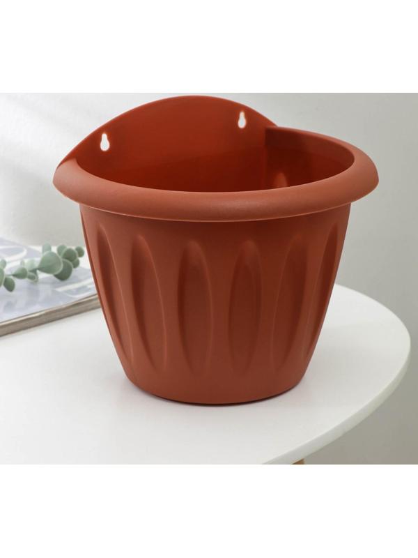 Кашпо настенное «Фелиция», 3,4 л, цвет терракотовый