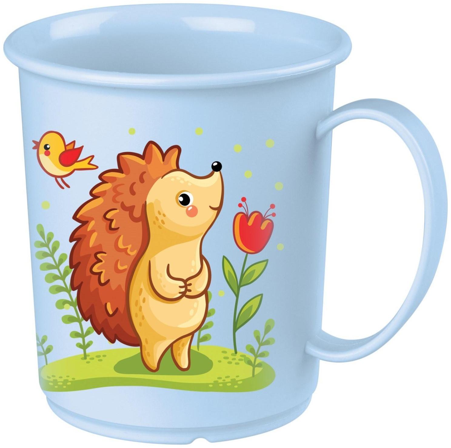 Кружка детская с декором 180 мл, детская, пластиковая, цвет МИКС