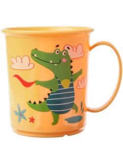 Кружка детская с декором 180 мл, детская, пластиковая, цвет МИКС