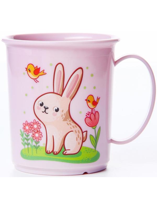 Кружка детская с декором 180 мл, детская, пластиковая, цвет МИКС