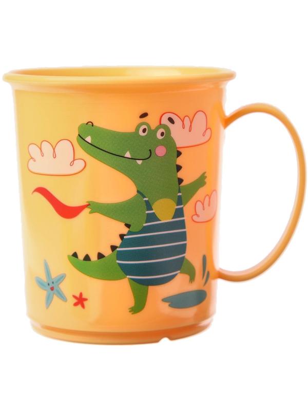 Кружка детская с декором 180 мл, детская, пластиковая, цвет МИКС
