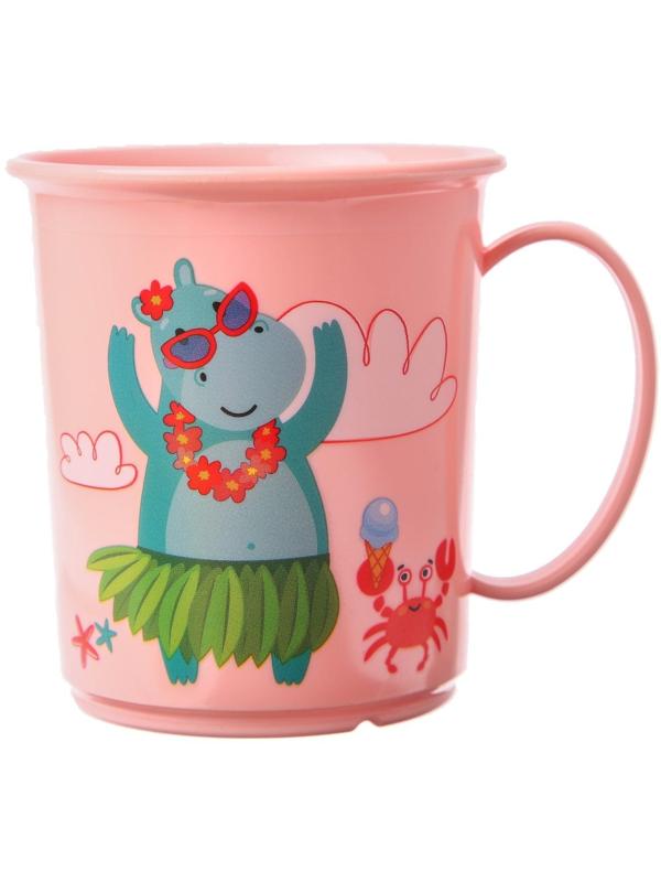 Кружка детская с декором 180 мл, детская, пластиковая, цвет МИКС