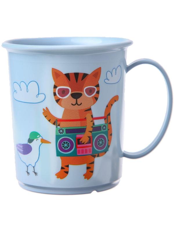 Кружка детская с декором 180 мл, детская, пластиковая, цвет МИКС