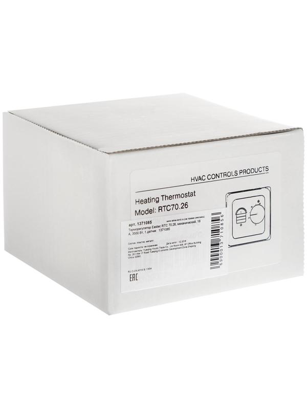 Терморегулятор Eastec RTC 70.26, механический, 16 А, 3500 Вт, 1 датчик