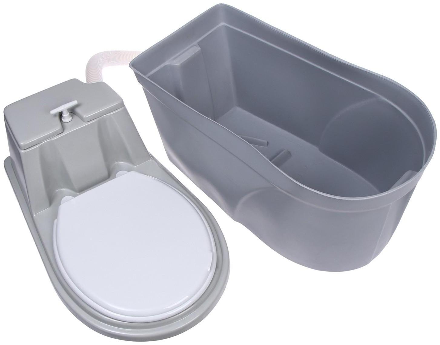 Биотуалет торфяной, 60 л, без ведра, с торфом, вентиляцией и дренажом, «Компакт М»