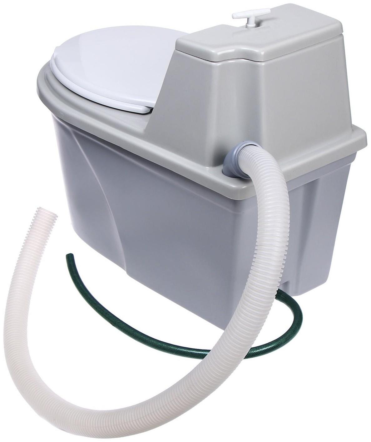 Биотуалет торфяной, 60 л, без ведра, с торфом, вентиляцией и дренажом, «Компакт М»