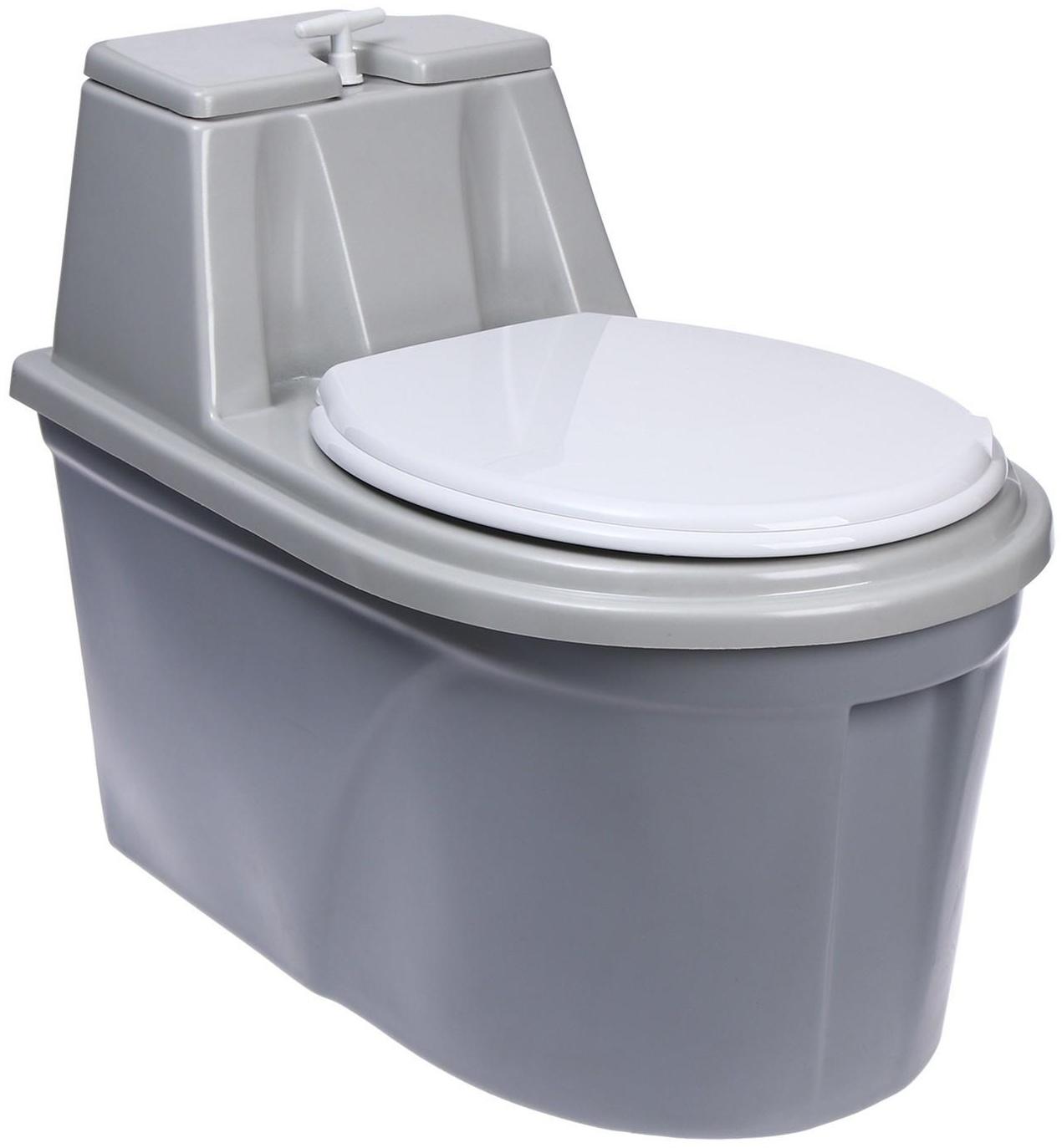 Биотуалет торфяной, 60 л, без ведра, с торфом, вентиляцией и дренажом, «Компакт М»