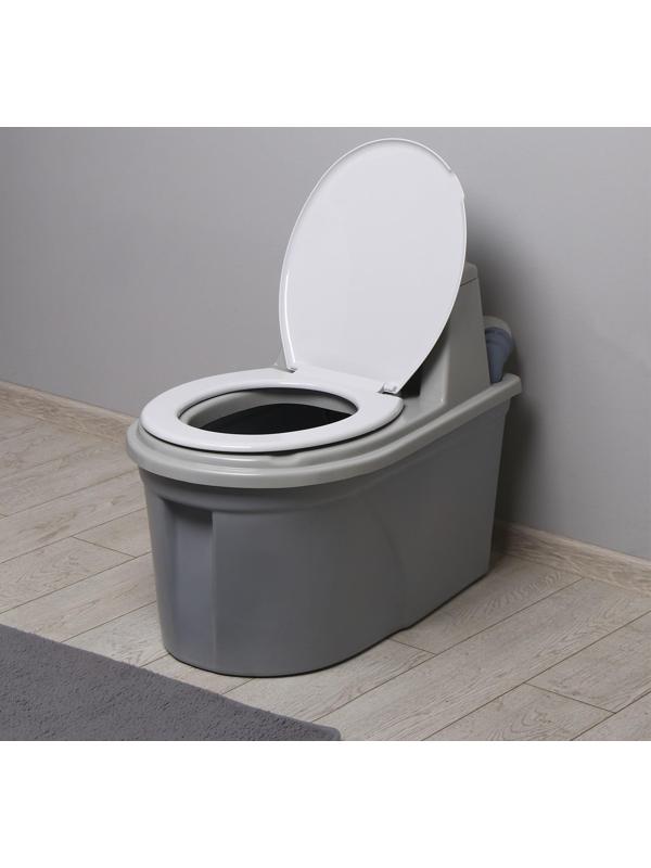 Биотуалет торфяной, 60 л, без ведра, с торфом, вентиляцией и дренажом, «Компакт М»