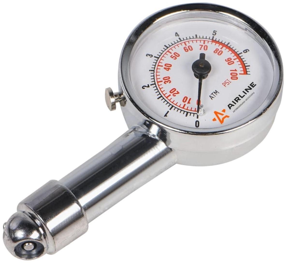 Манометр механический Airline, стрелочный, металлический, до 7 атм