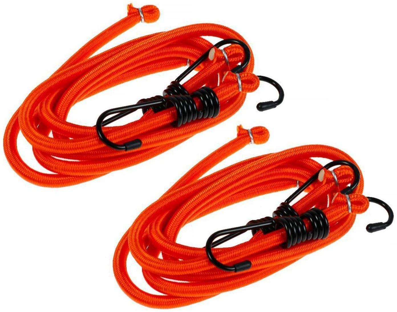 Резинка для крепления багажа, 60 см, d8 мм, металлические крючки, набор 2 шт