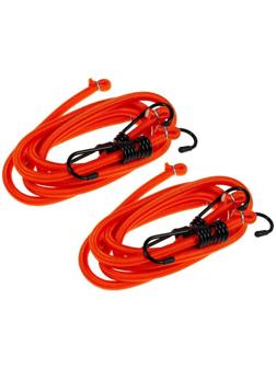 Резинка для крепления багажа, 60 см, d8 мм, металлические крючки, набор 2 шт