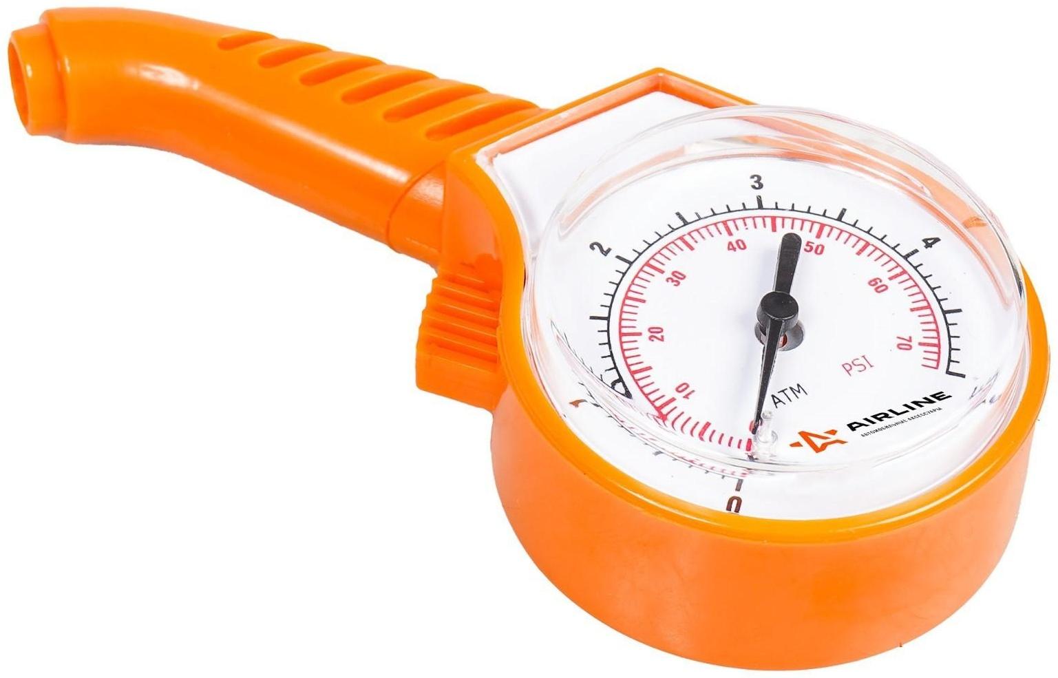 Манометр механический Airline, стрелочный, пластиковый, до 5 атм