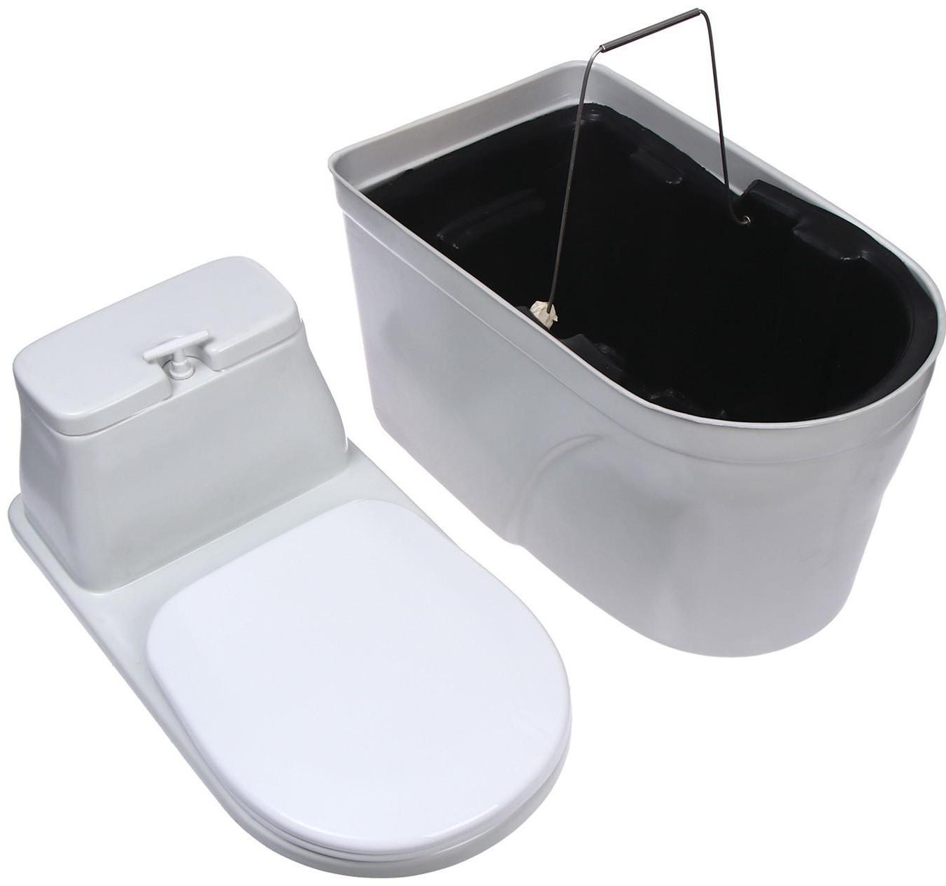 Биотуалет торфяной, 40 л, с ведром, торфом и вентиляцией, «Компакт Элит»