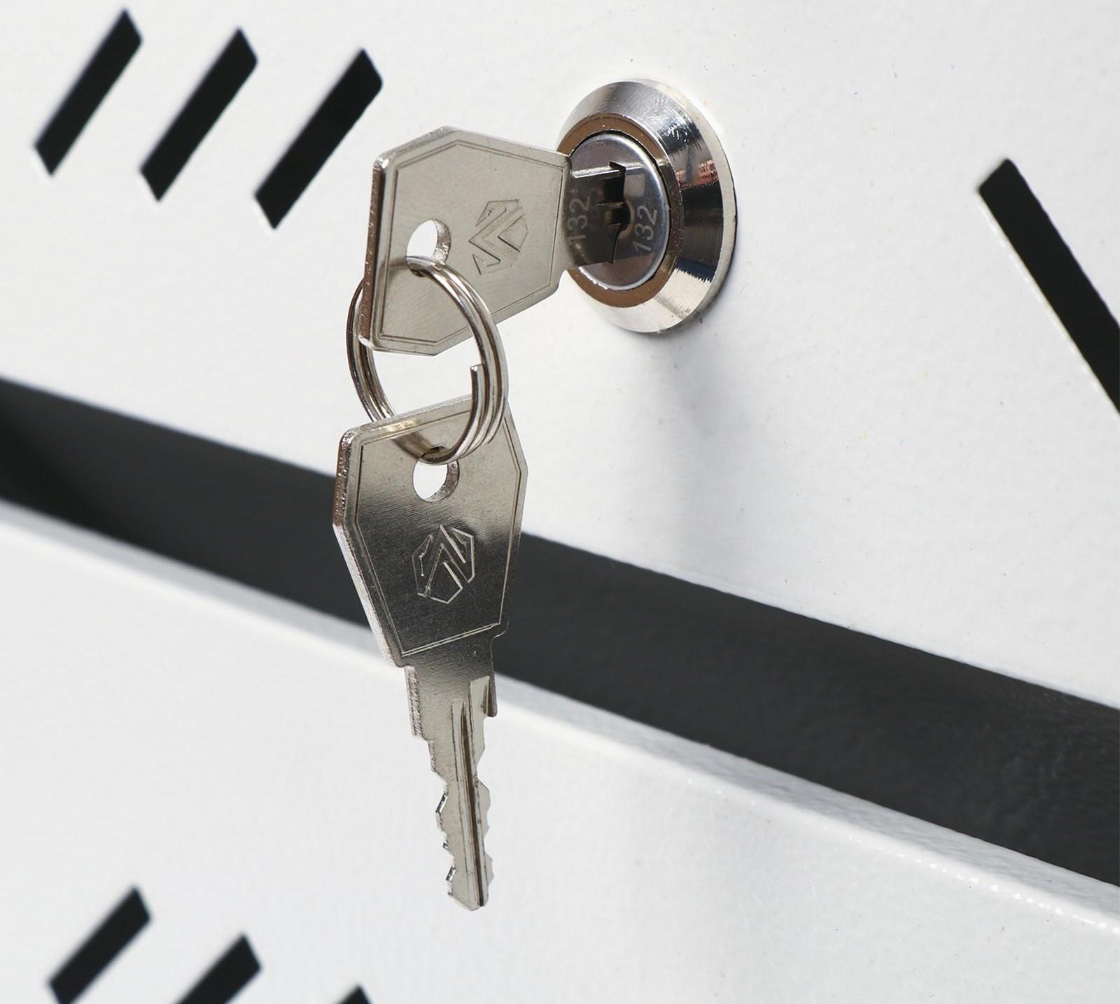 Ящик почтовый многосекционный, 3 секций, с задней стенкой, серый