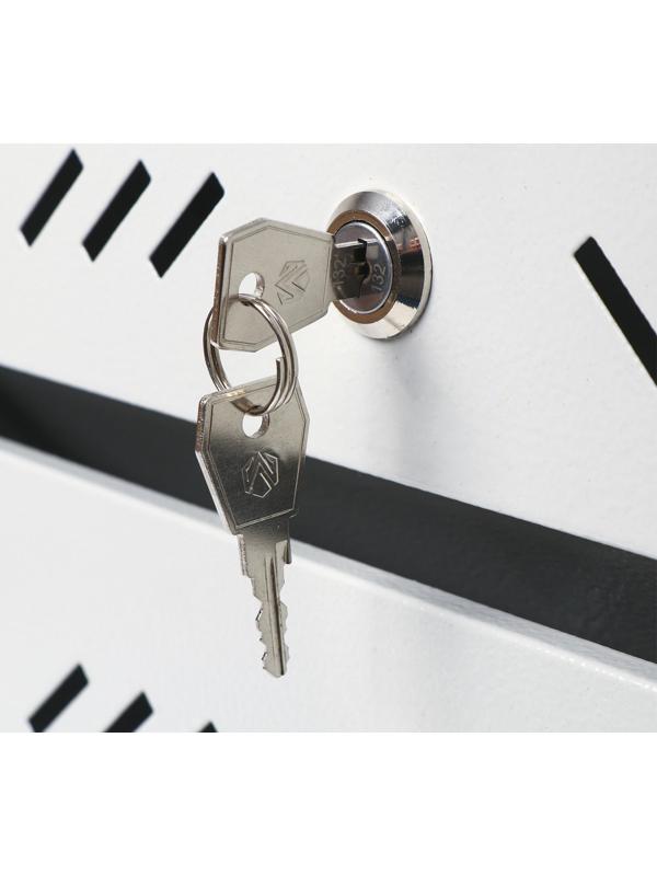 Ящик почтовый многосекционный, 3 секций, с задней стенкой, серый