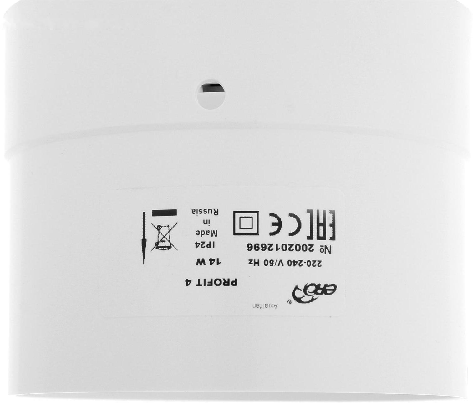 Вентилятор вытяжной ERA PROFIT 4, d=100 мм, 220‒240 В, канальный