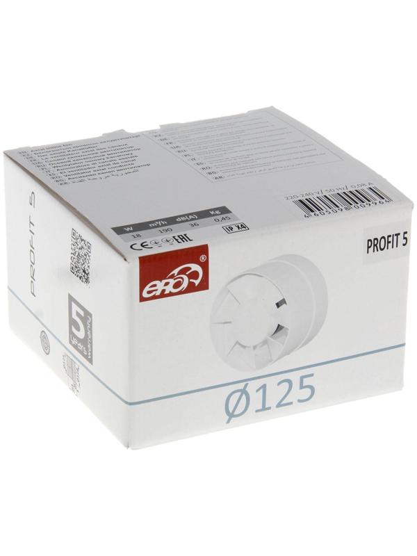 Вентилятор вытяжной ERA PROFIT 5, d=125 мм, 220‒240 В, канальный