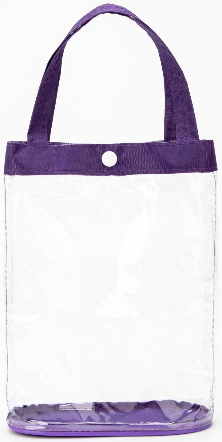 Косметичка на кнопке, цвет фиолетовый