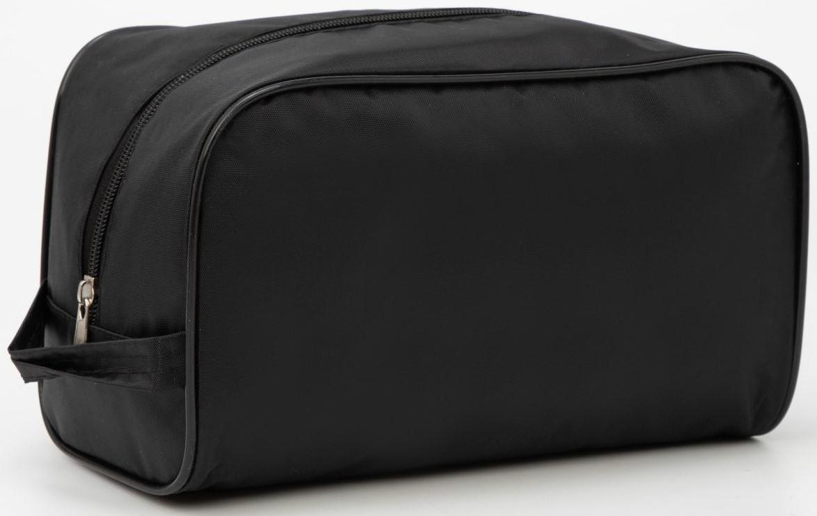 Косметичка на молнии, с подкладом, цвет чёрный