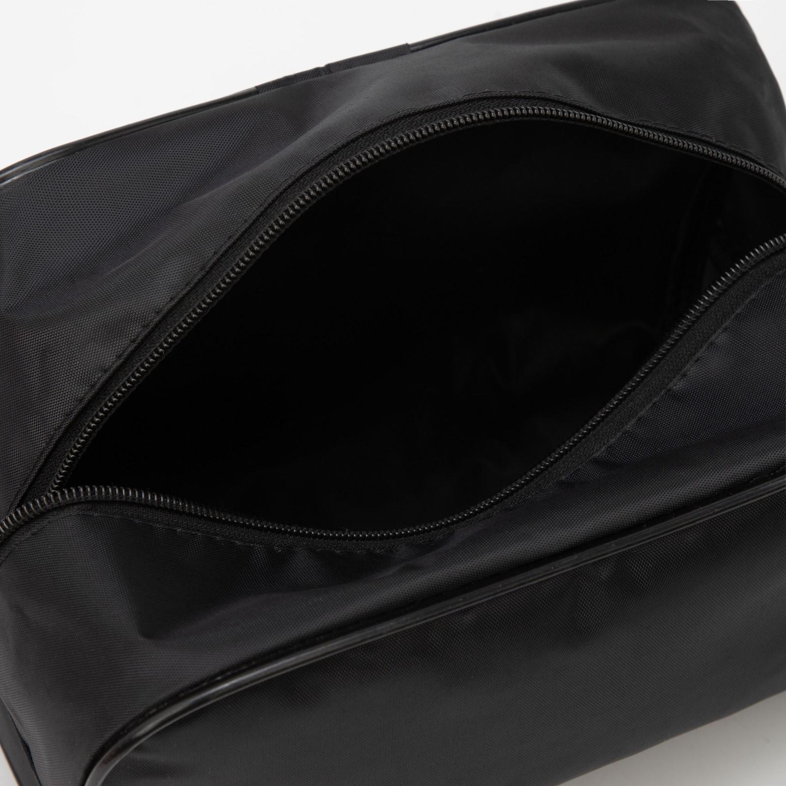 Косметичка на молнии, с подкладом, цвет чёрный