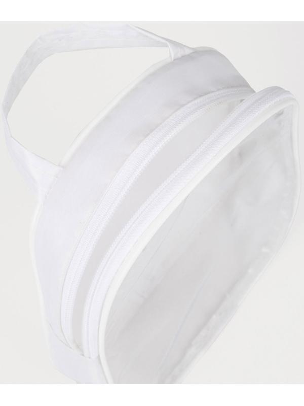 Косметичка на молнии, с ручкой, цвет белый