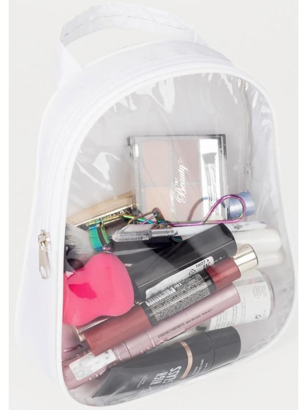 Косметичка на молнии, с ручкой, цвет белый