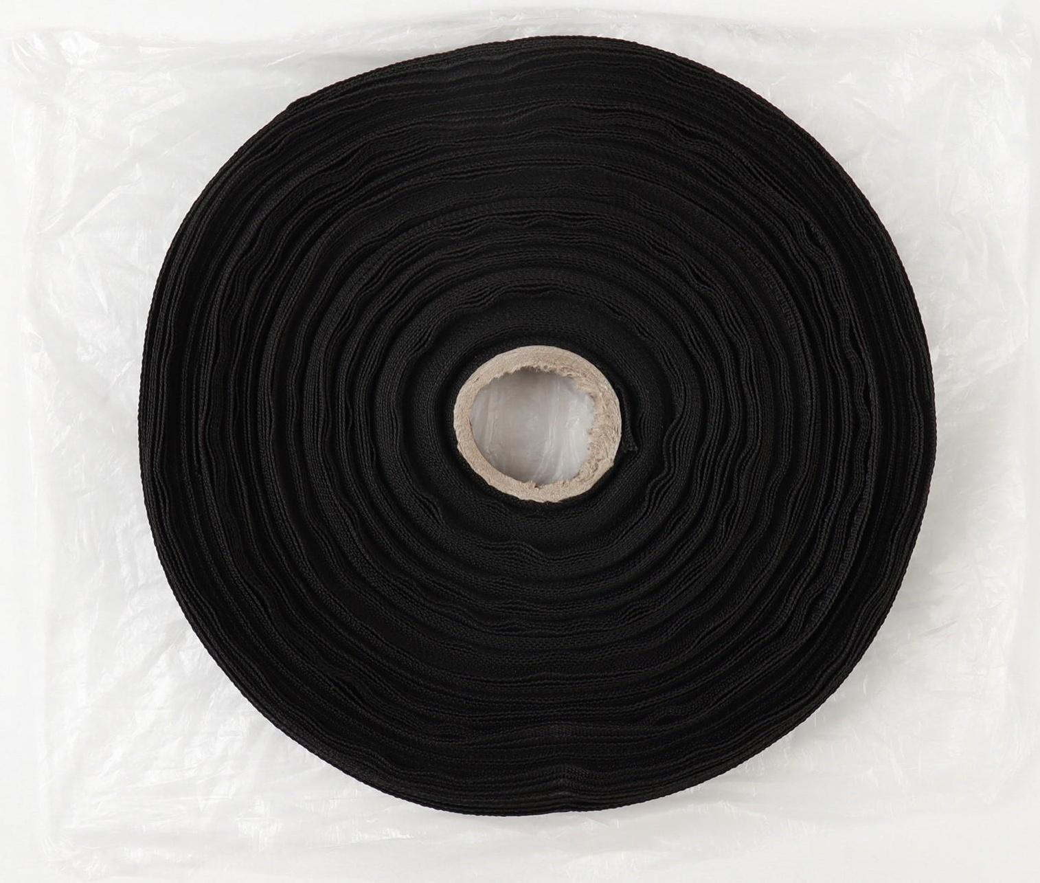 Лента брючная, 15 мм, 50 ± 1 м, цвет чёрный