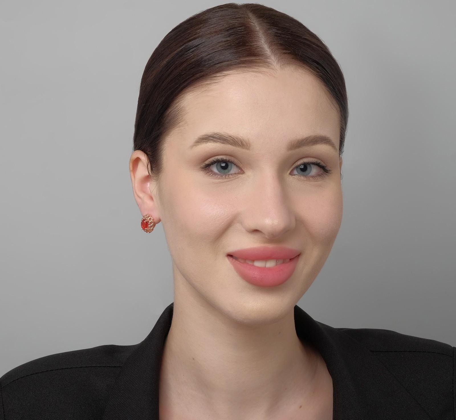 Серьги со стразами 