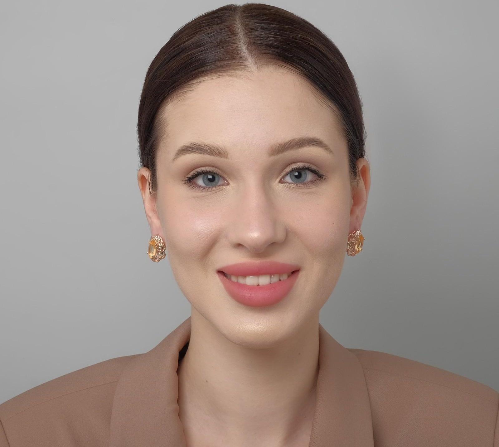 Серьги со стразами 