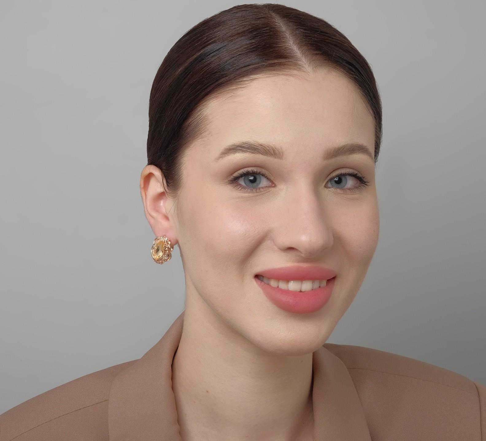 Серьги со стразами 