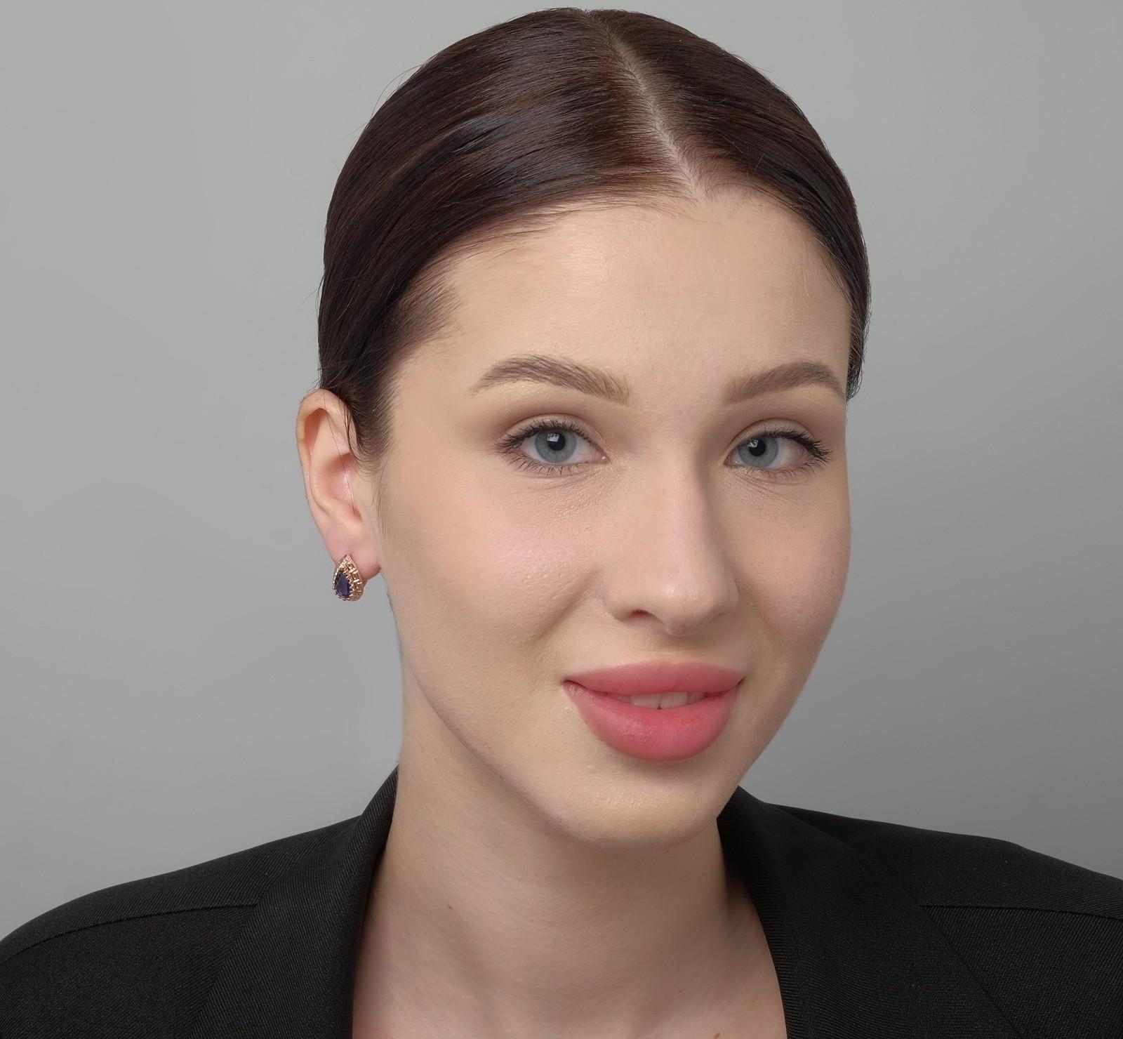 Серьги со стразами 