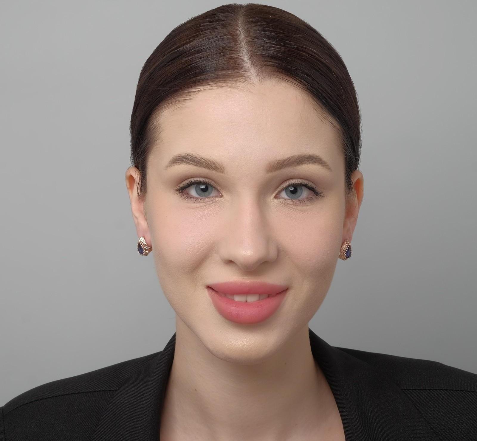 Серьги со стразами 