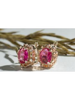 Серьги со стразами 