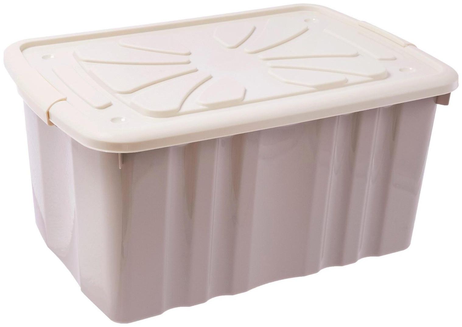 Ящик для игрушек с крышкой на колёсах, МИКС