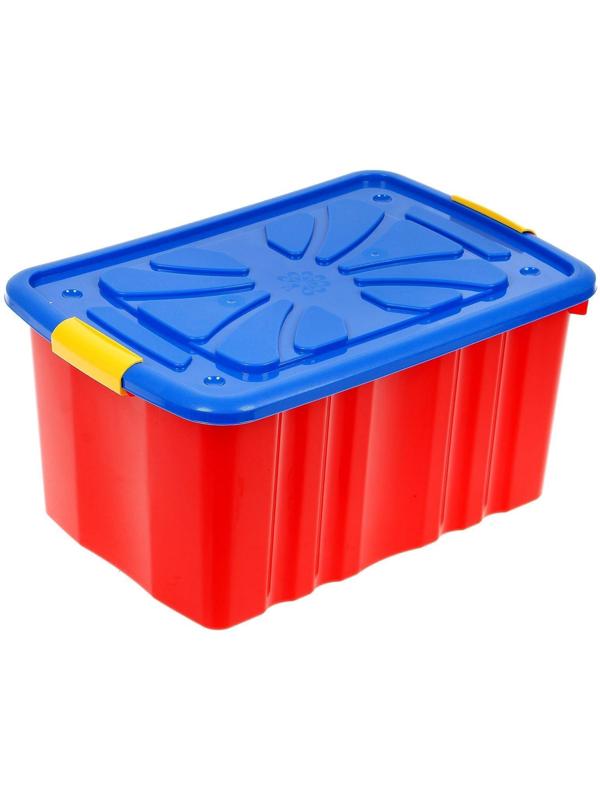 Ящик для игрушек с крышкой на колёсах, МИКС