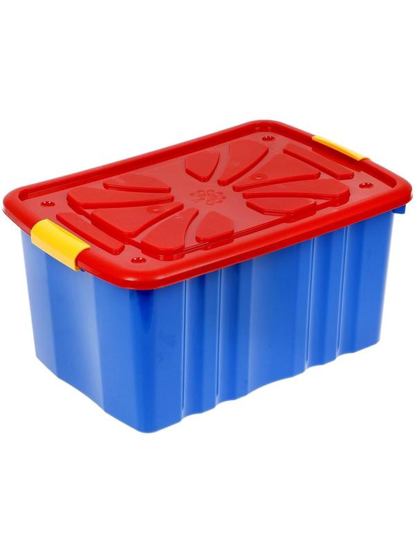 Ящик для игрушек с крышкой на колёсах, МИКС