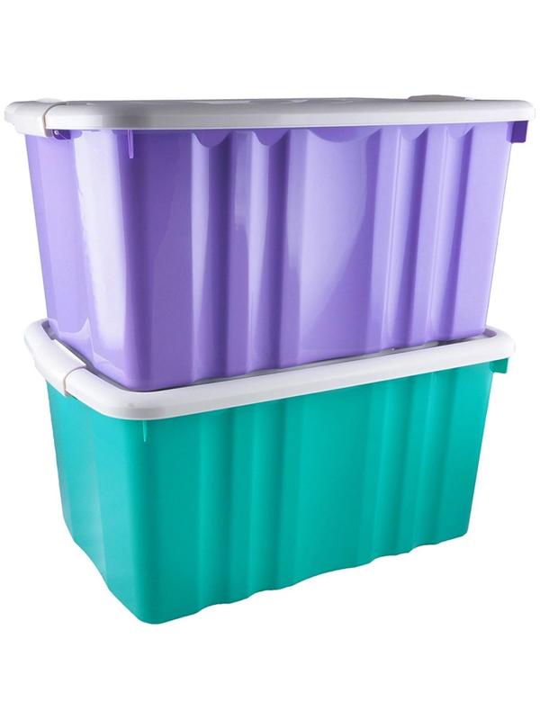 Ящик для игрушек с крышкой на колёсах, МИКС