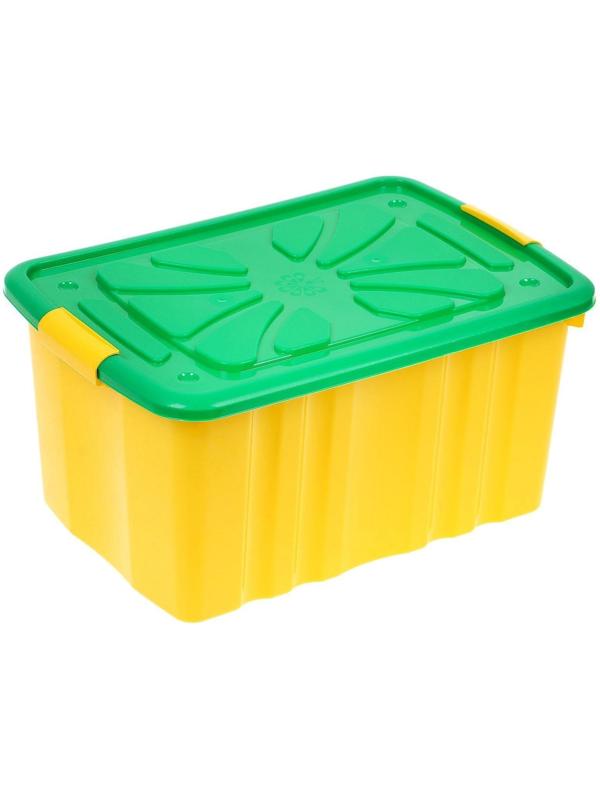 Ящик для игрушек с крышкой на колёсах, МИКС