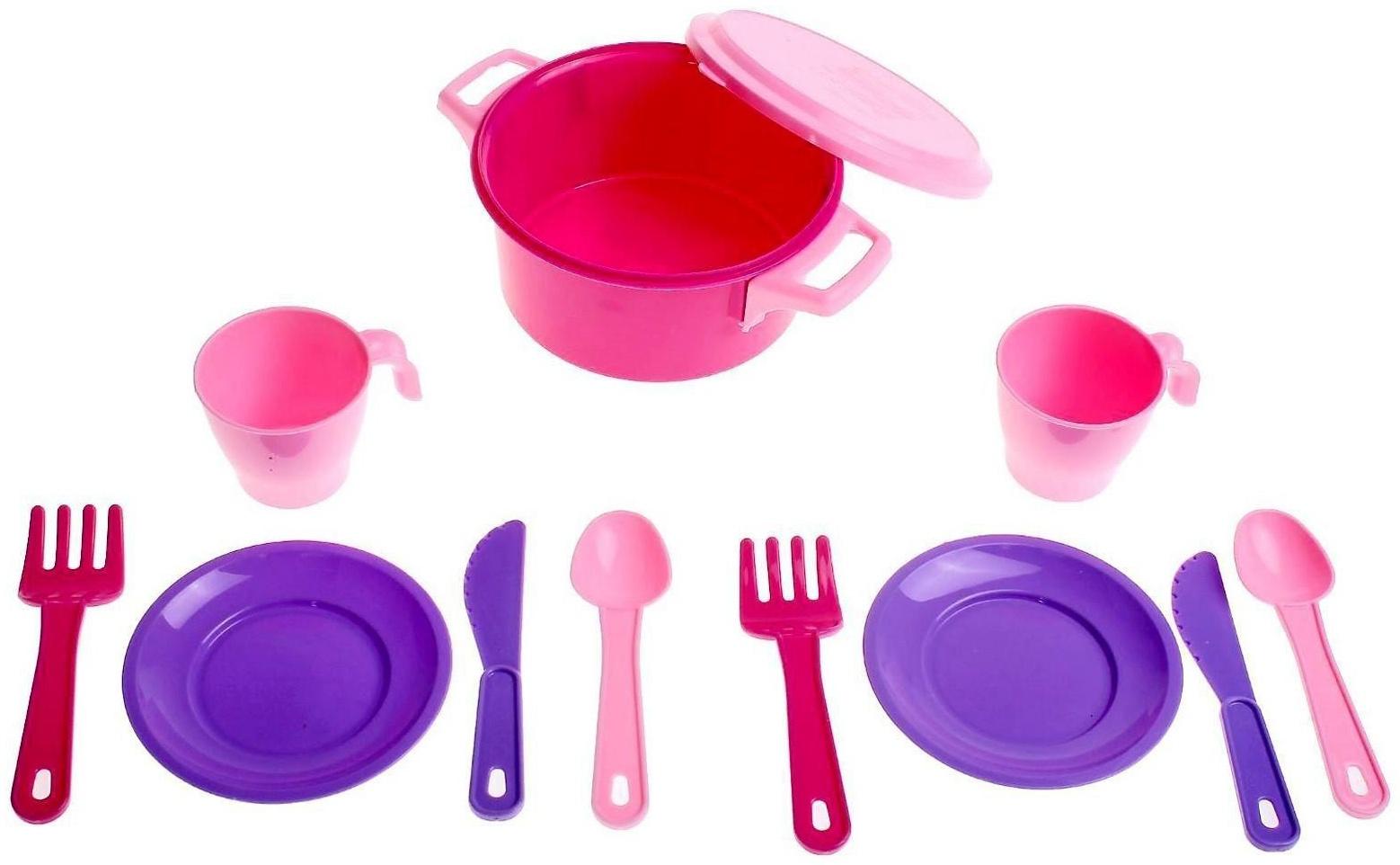 Набор посуды для кукол, «Хозяйка» на 2 персоны