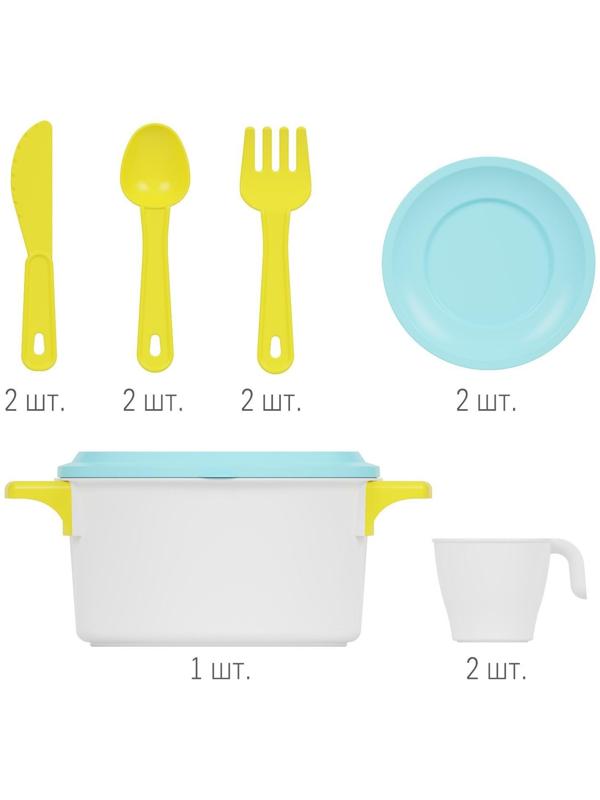 Набор посуды для кукол, «Хозяйка» на 2 персоны