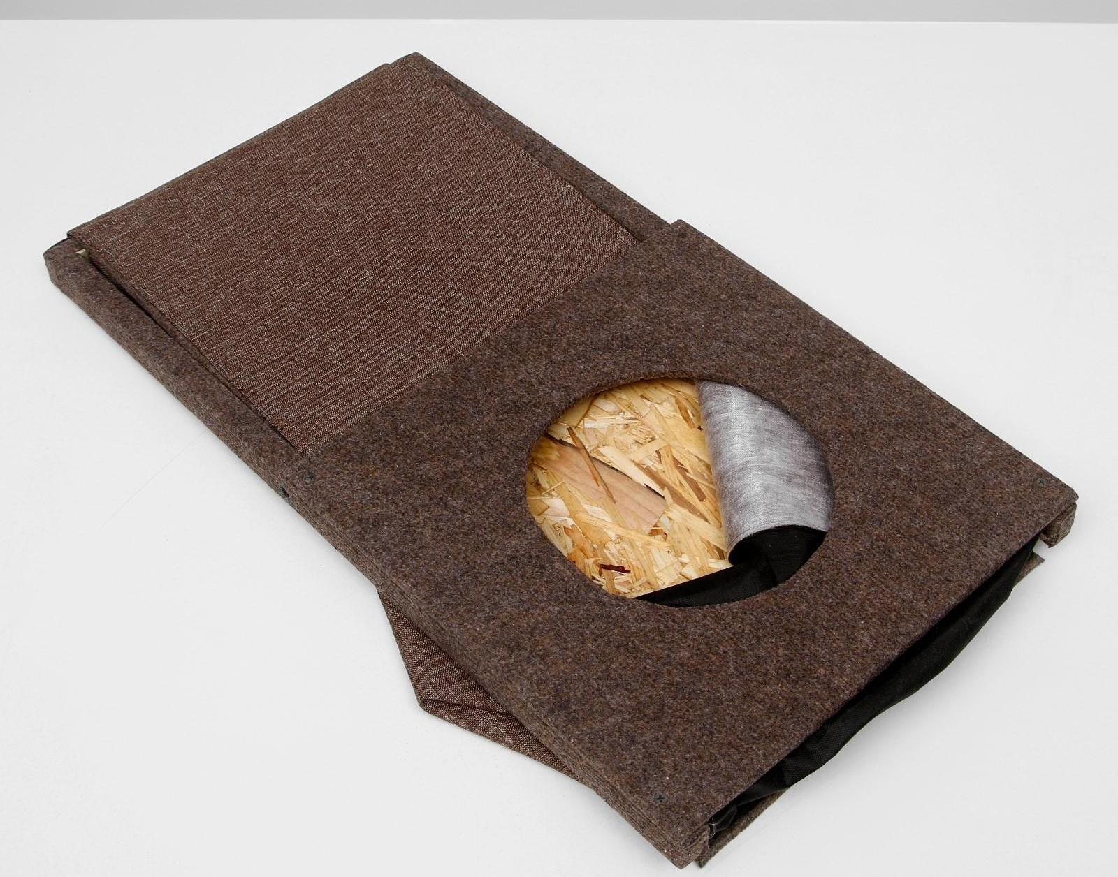 Домик-когтеточка раскладной с гамаком 