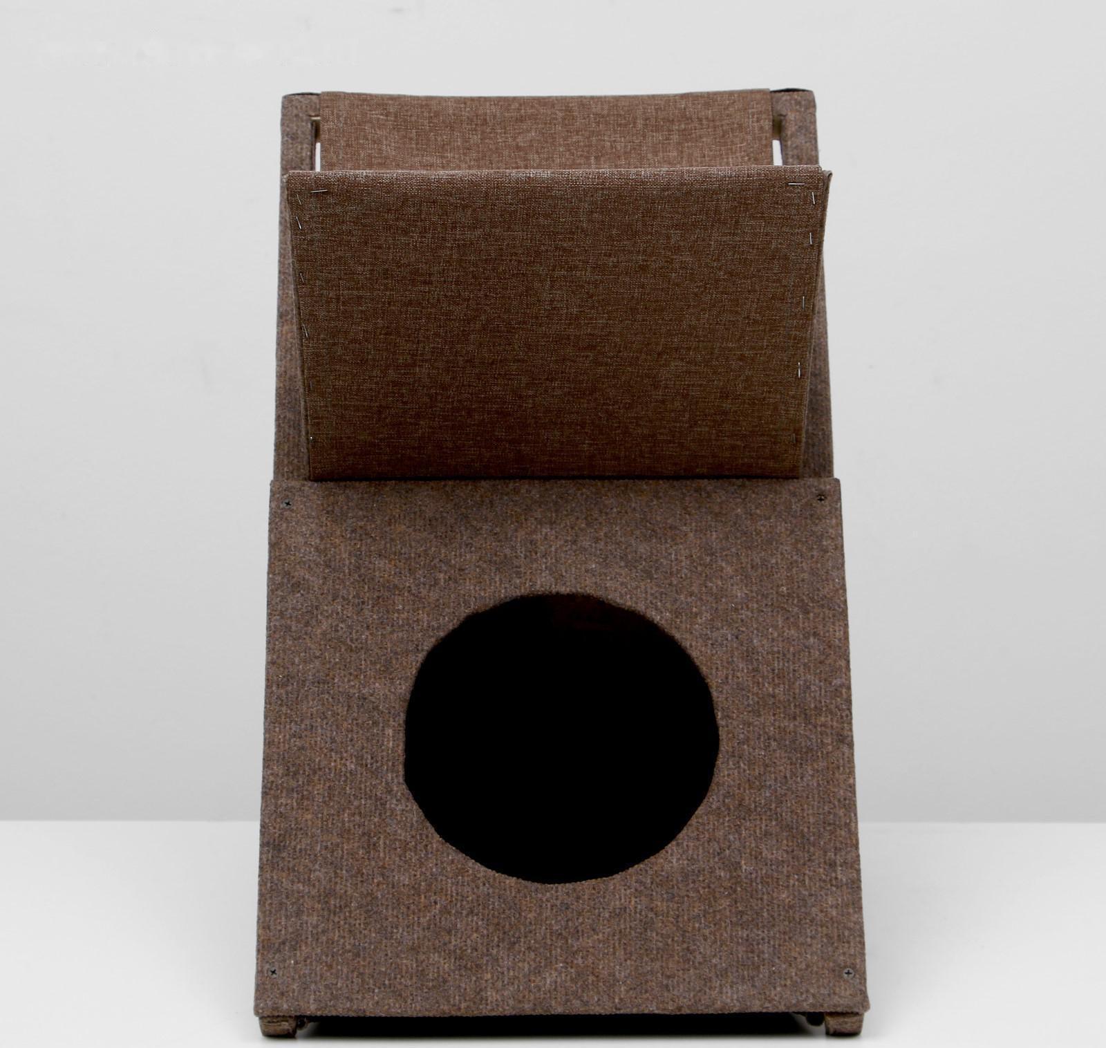 Домик-когтеточка раскладной с гамаком 