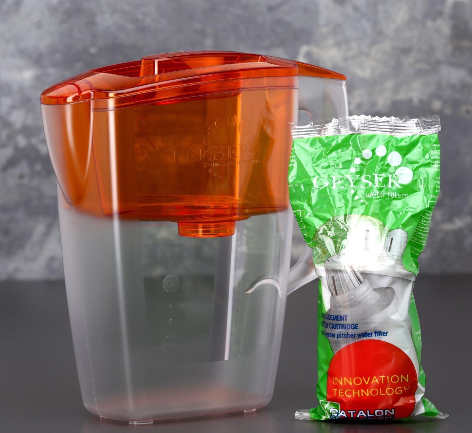 Фильтр-кувшин «Гейзер-Альфа», 2,5 л, цвет оранжевый