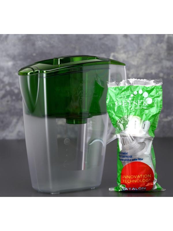 Фильтр-кувшин «Гейзер-Альфа», 2,5 л, цвет зелёный