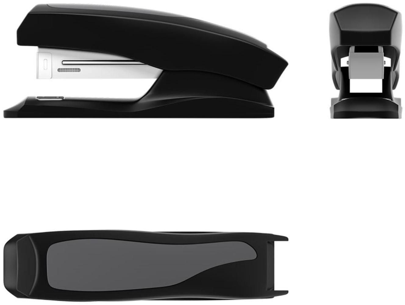 Степлер ErichKrause Elegance Half-strip №24/6 и 26/6, до 30 листов, вмещает до 100 скоб, глубина закладки бумаги до 55 мм, черный