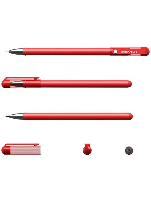 Ручка гелевая ErichKrause G-Soft, чернила красные, узел 0.38 мм, длина линии письма 500 метров