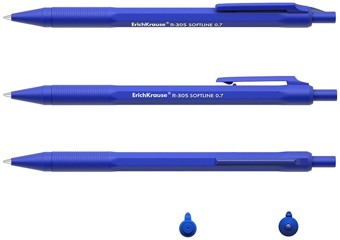 Ручка шариковая автоматическая R-305, узел-игла 0.7 мм, чернила синие, длина линии письма 1000 метров